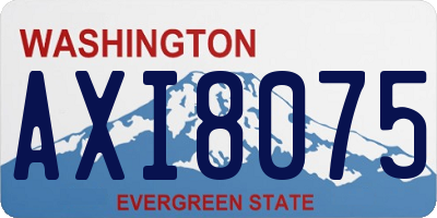 WA license plate AXI8075
