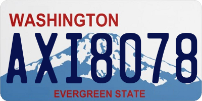 WA license plate AXI8078