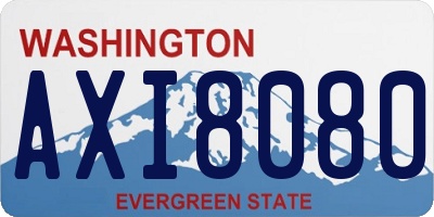 WA license plate AXI8080