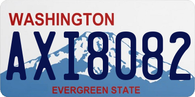 WA license plate AXI8082