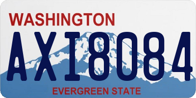 WA license plate AXI8084