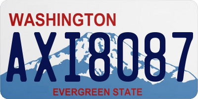 WA license plate AXI8087