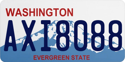 WA license plate AXI8088