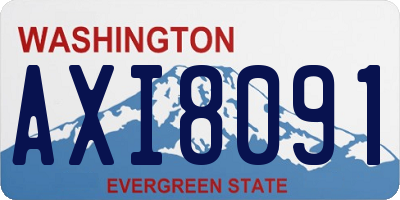 WA license plate AXI8091