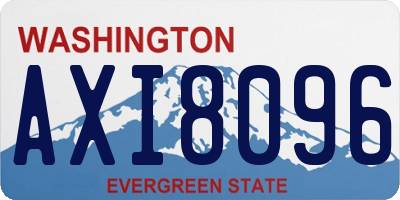 WA license plate AXI8096