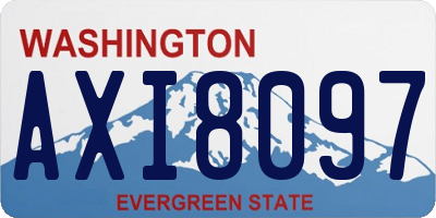 WA license plate AXI8097