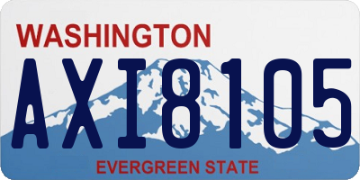 WA license plate AXI8105