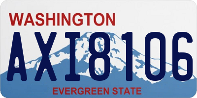 WA license plate AXI8106