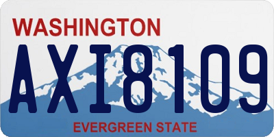 WA license plate AXI8109