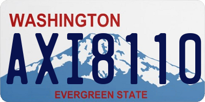 WA license plate AXI8110