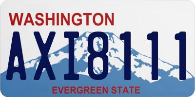 WA license plate AXI8111