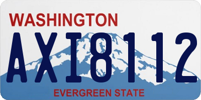 WA license plate AXI8112