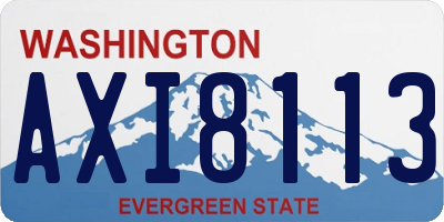 WA license plate AXI8113