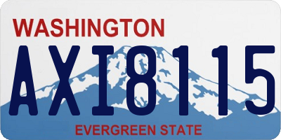 WA license plate AXI8115