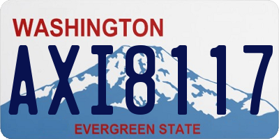 WA license plate AXI8117