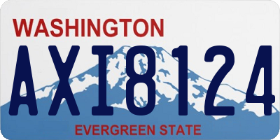 WA license plate AXI8124