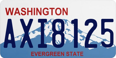 WA license plate AXI8125