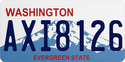 WA license plate AXI8126