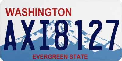WA license plate AXI8127