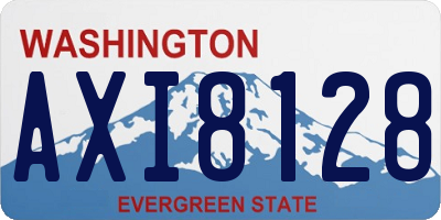 WA license plate AXI8128