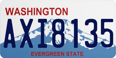 WA license plate AXI8135