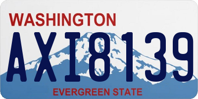 WA license plate AXI8139