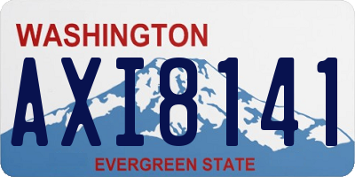 WA license plate AXI8141
