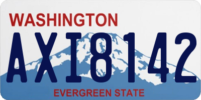 WA license plate AXI8142