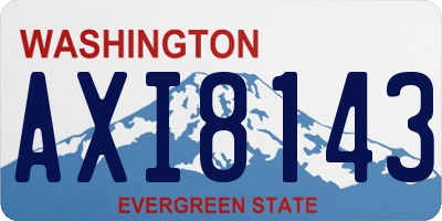 WA license plate AXI8143