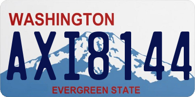 WA license plate AXI8144