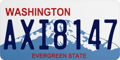 WA license plate AXI8147