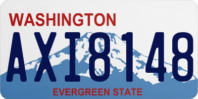 WA license plate AXI8148