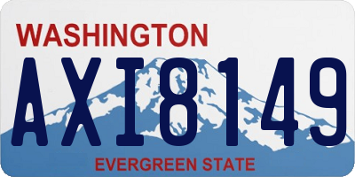 WA license plate AXI8149