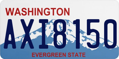 WA license plate AXI8150