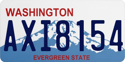 WA license plate AXI8154