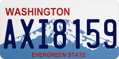 WA license plate AXI8159
