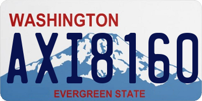 WA license plate AXI8160