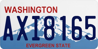 WA license plate AXI8165