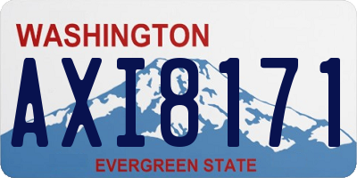 WA license plate AXI8171