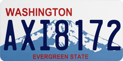 WA license plate AXI8172