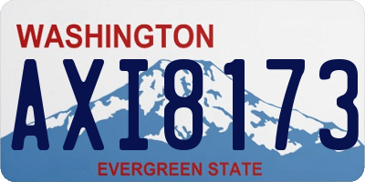 WA license plate AXI8173