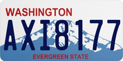 WA license plate AXI8177