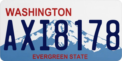 WA license plate AXI8178