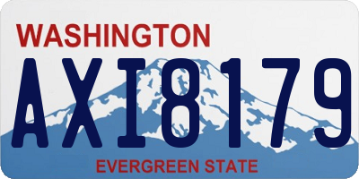 WA license plate AXI8179