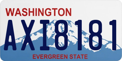WA license plate AXI8181