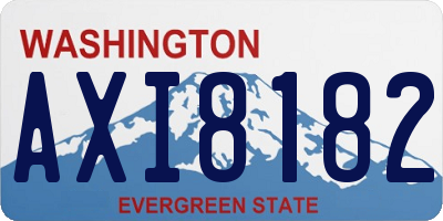 WA license plate AXI8182