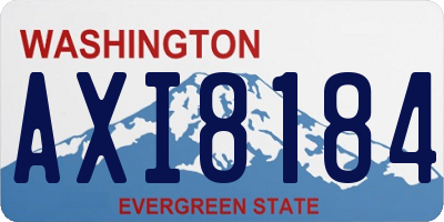 WA license plate AXI8184