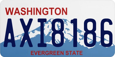 WA license plate AXI8186