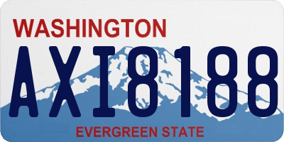 WA license plate AXI8188