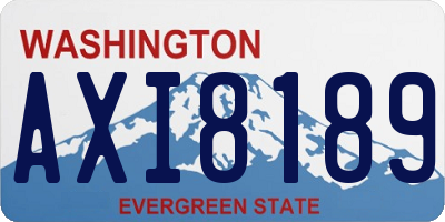 WA license plate AXI8189